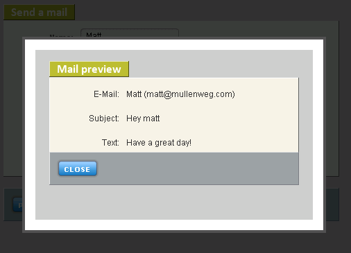 screenshot of mail preview screenshot of mail preview