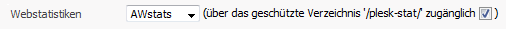 AWStats oder Webalizer Webstatistiken aktivieren AWStats oder Webalizer Webstatistiken aktivieren
