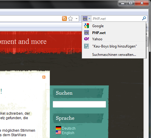 Screenshot der Autmatischen Erkennung der Suche durch Firefox Screenshot im Firefox